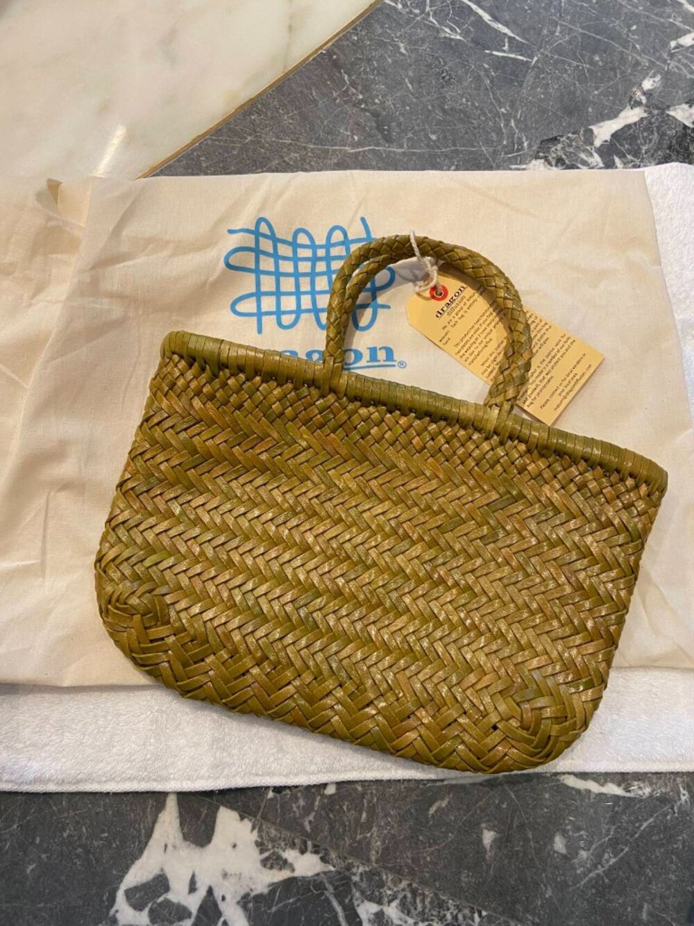 Dragon Diffusion Mini Flat Gora Woven Tote